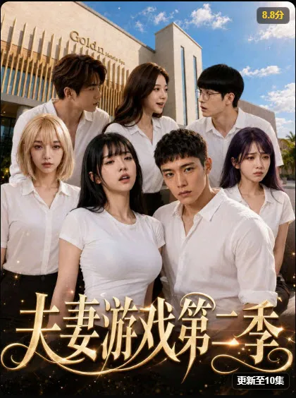 短剧《夫妻游戏 第二季》封面，都市悬疑婚姻题材